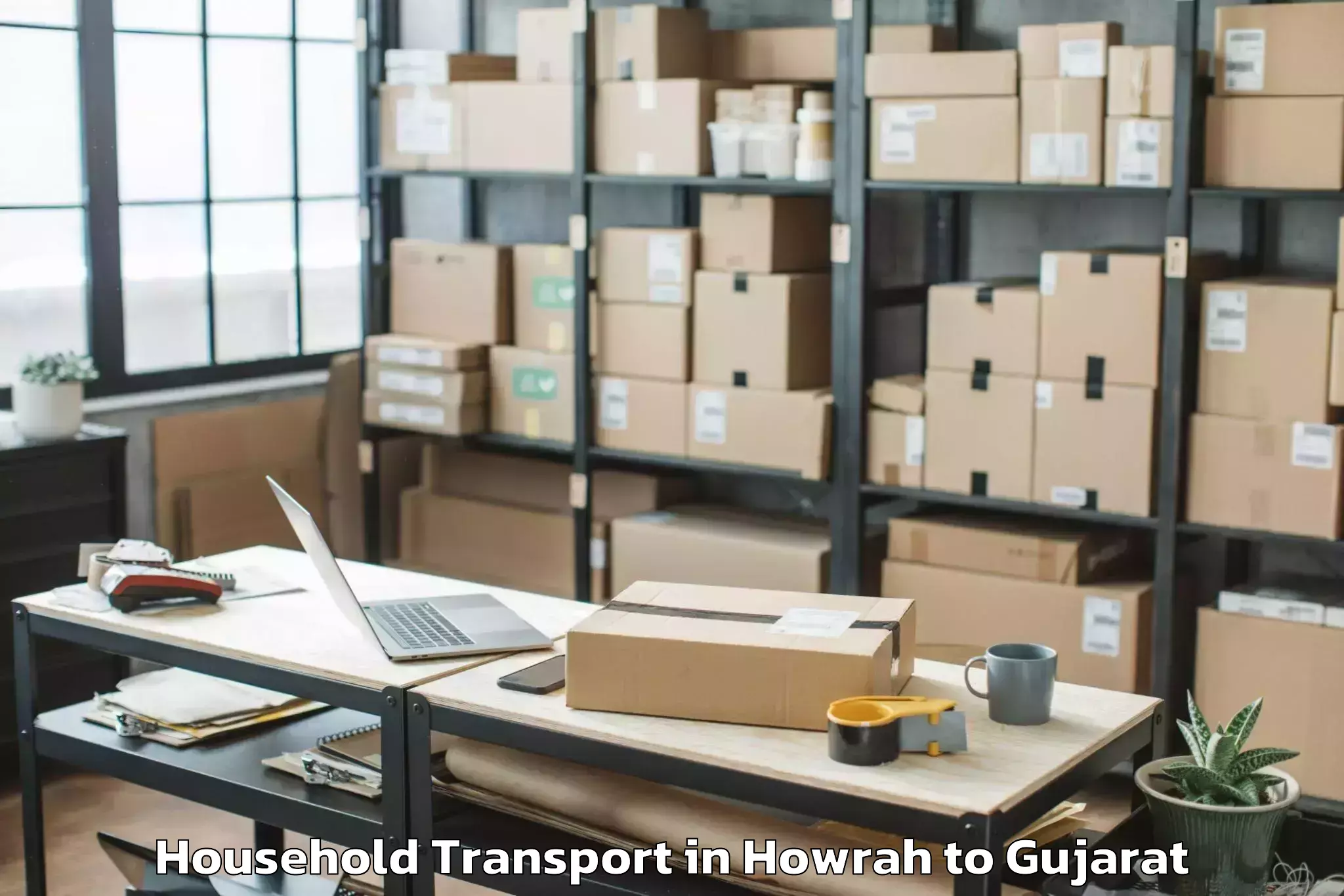 Affordable Howrah to Halol Household Transport